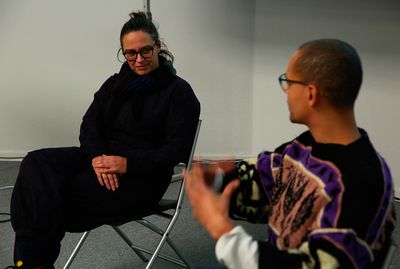 Marie Dufresne, Direktør og kurator Kunsthal 6100 og Carl Martin Faurby, Kurator Kunsthall Trondheim